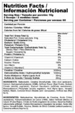 Tabla nutricional Crea Stack