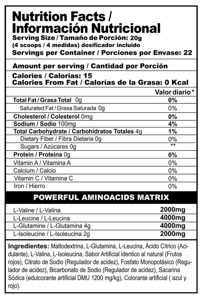 Aminoácidos Nitro Shock 26 Serv - Nutramerican Pharma - Image 2