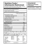 Tabla nutricional best protein 4lb
