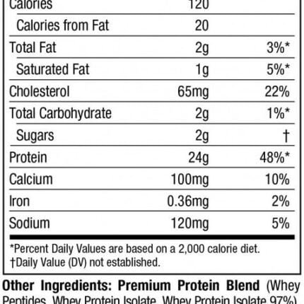 Tabla nutricional NITROTECH WHEY GOLD 5LB