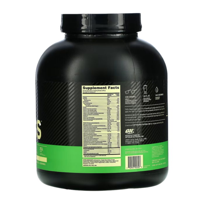 Serious Mass 6lb - Optimum Nutrition - Vainilla - Image 2