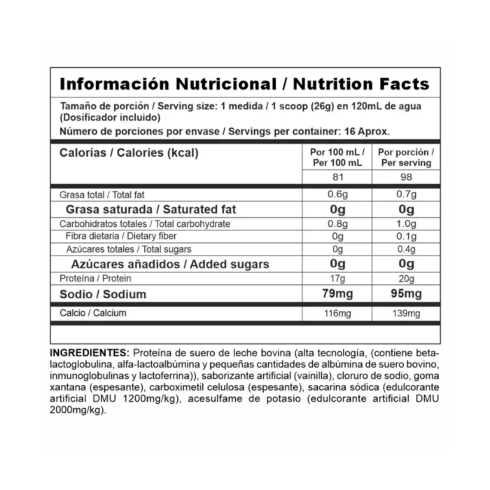 Bi Pro Classic 1lb - Nutramerican Pharma - Vainilla - Image 2