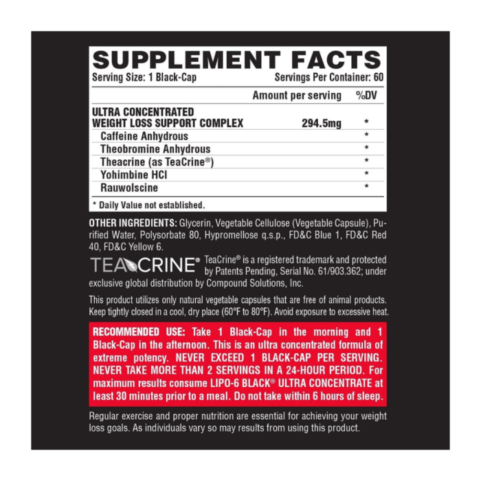 Burner Lipo 6 Black Ultra Concentrado 60 Caps - Nutrex - Image 5