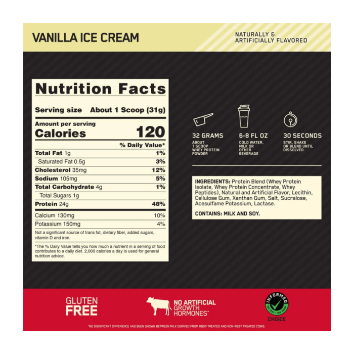 Whey Gold Standard 1.5lb - Optimum Nutrition -Vainilla - Image 2