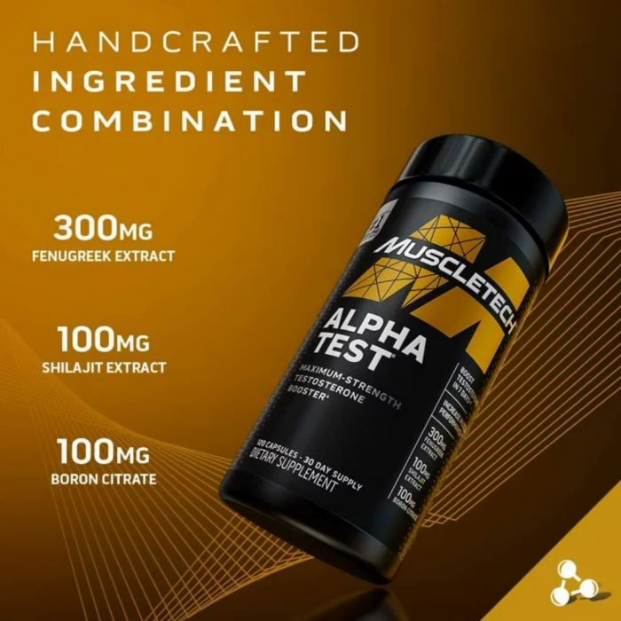 Alpha Test 120 Caps - Muscletech - Precursor De Testosterona - Image 2