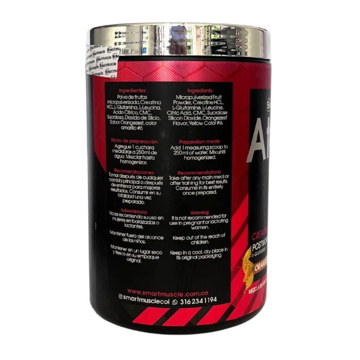 Creatina Creatomic 60 serv - SmartMuscle - Naranja - Image 2