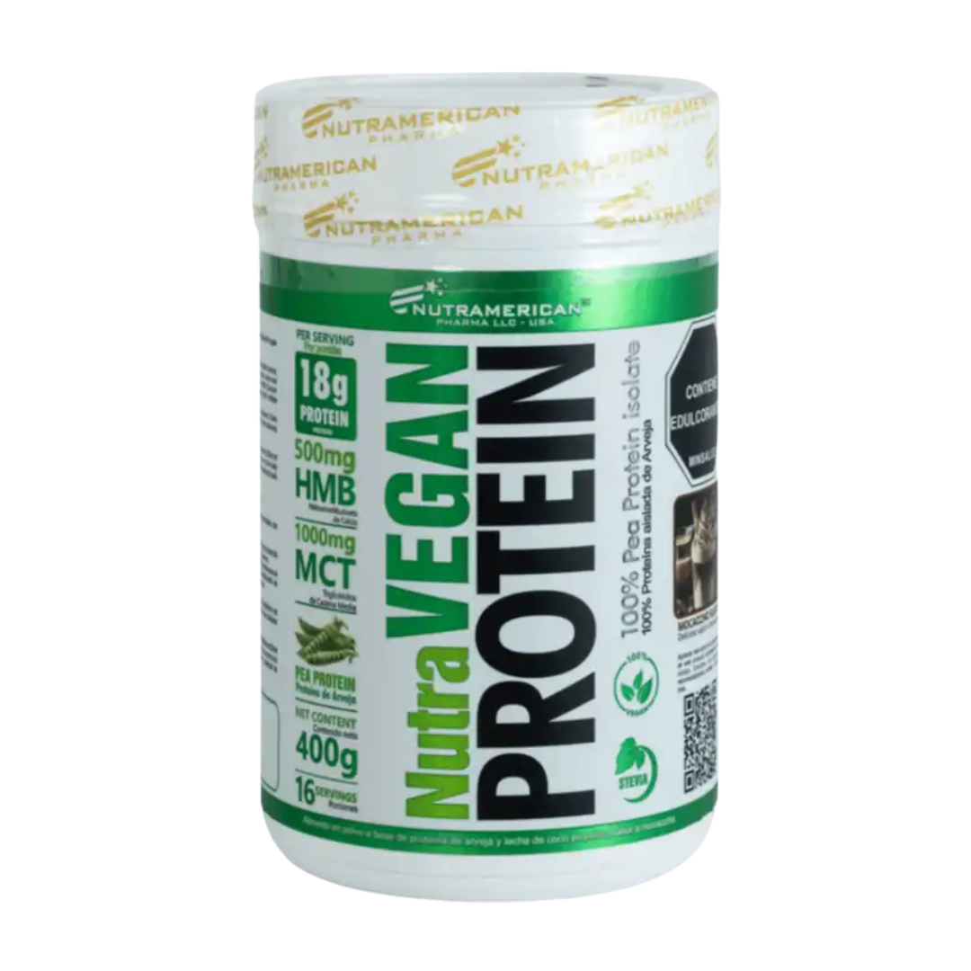 NUTRAVEGAN_16SERV_NUTRAMERICANPHARMA Nutra Vegan Protein 400g - Nutramerican Pharma - Image 1